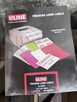 uline premium laser labels 2*1.25" white S-16991 32 Labels per sheet 3200 labels/box