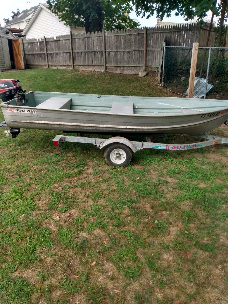 12ft Aluminum Boat With 6hp Motor 