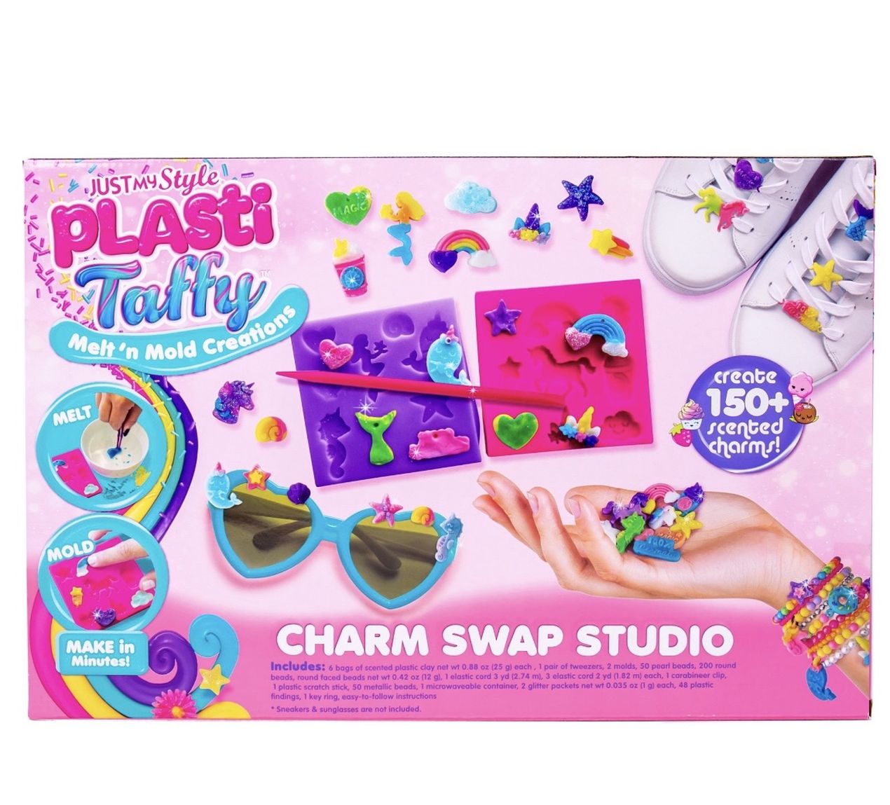 Just My Style Plasti Taffy Charm Swap Studio, Melt n' Mold Jewelry Creations, Create Over 150 Scented Charms