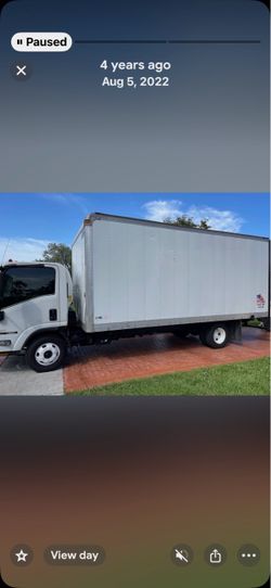 White Box Truck with Cargo Body