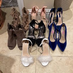 7 Pairs Size 6 Heels 