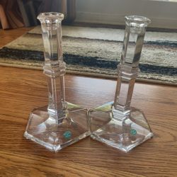 Tiffany Crystal Candle Holders