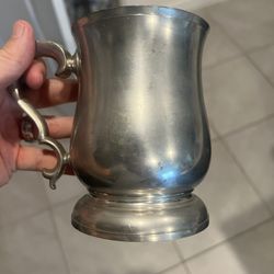 Vintage Pewter Cup With Hallmark Stamped