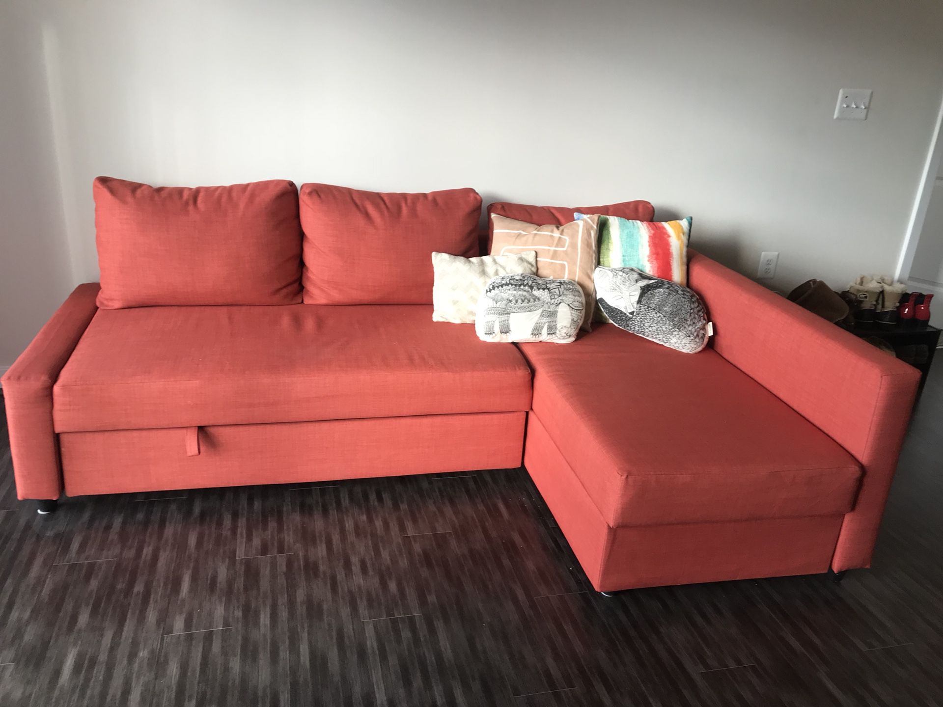Colorful Couch with Sleeper Pullout