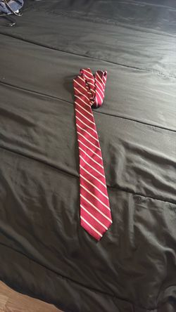 Red and Gold Striped Necktie