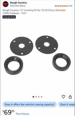 Rough country 1.5” leveling kit 19-24 chevy Silverado trail boss