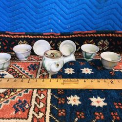 Vintage Japanese Mid Century Tea Set 7 Piece Earthenware (Like New)