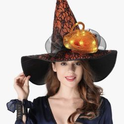 Halloween  LED Light Witch Hats for Women
