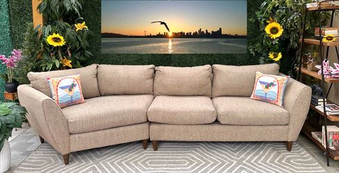 Free Delivery 2-Piece Dark Beige LaZboy Sectional Couch