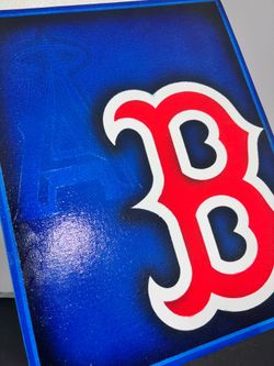 custom Boston B and angels canvas