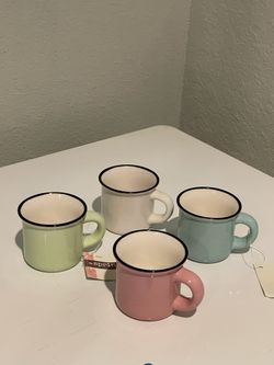 Set Of 4 Spring Mini Mugs