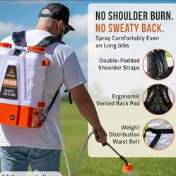 Pulverizador de mochila a batería de 4 galones HD 4000 bomba eléctrica con 6 boquillas  90 PSI batería recargable