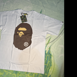BAPE A Bathing Ape Big Ape Head Tee White Size Large NEW WITH TAGS