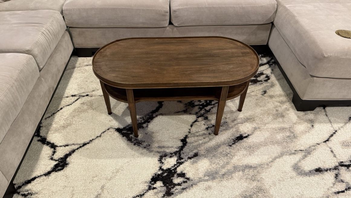 Oval Wood Coffee Table