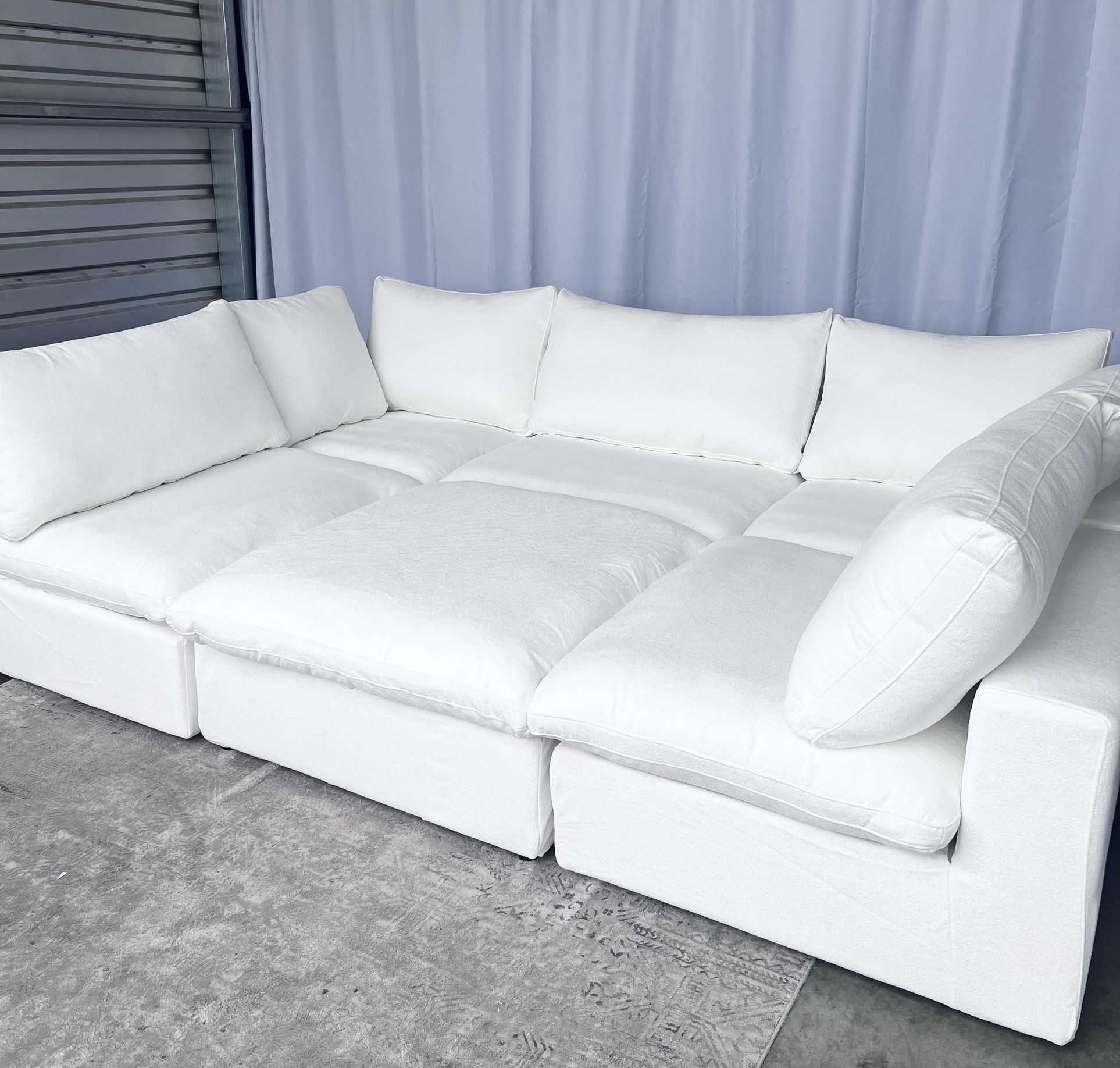 White Modular Cloud Couch Sectional 6 Piece Set (NEW IN BOX)