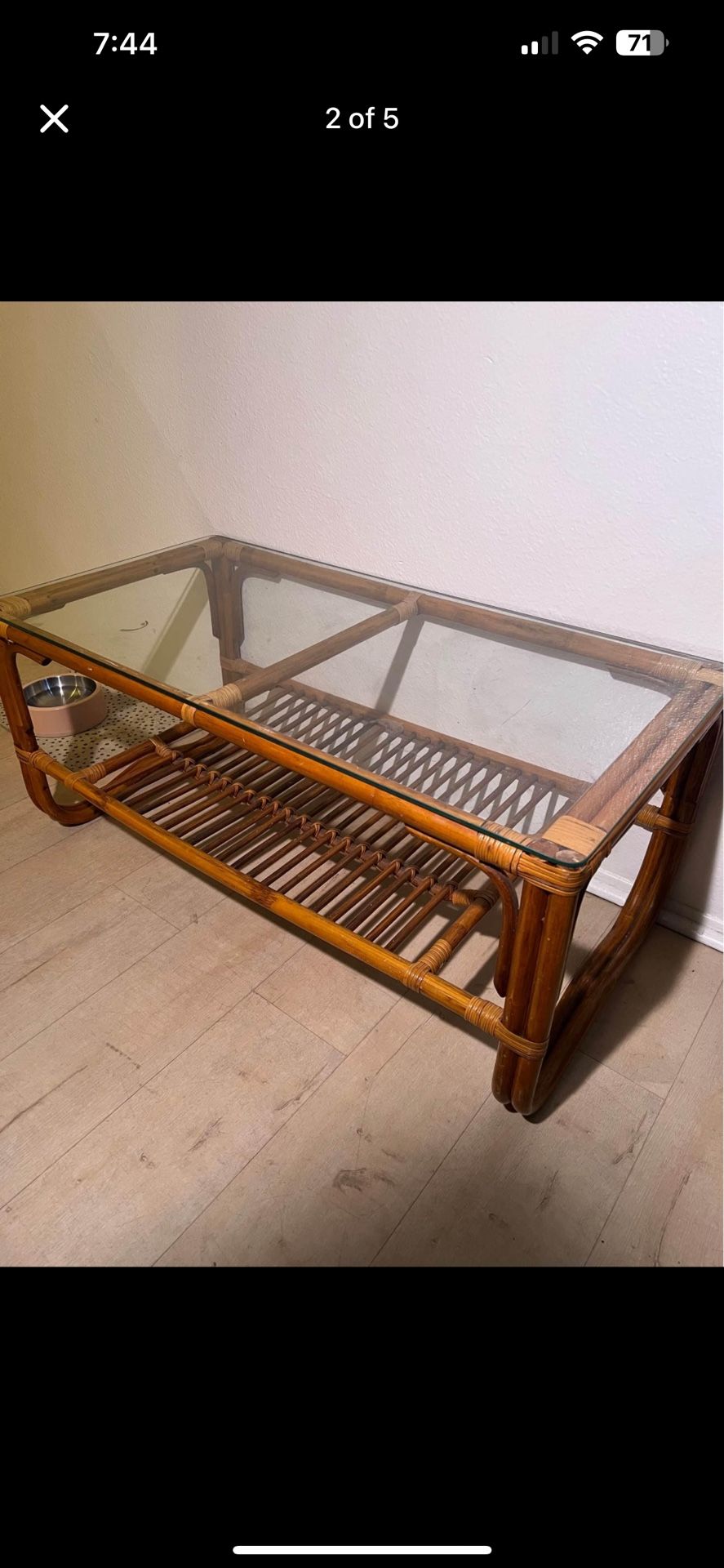 Vintage Bamboo Table