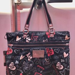 COACH poppy graffiti hearts bag 