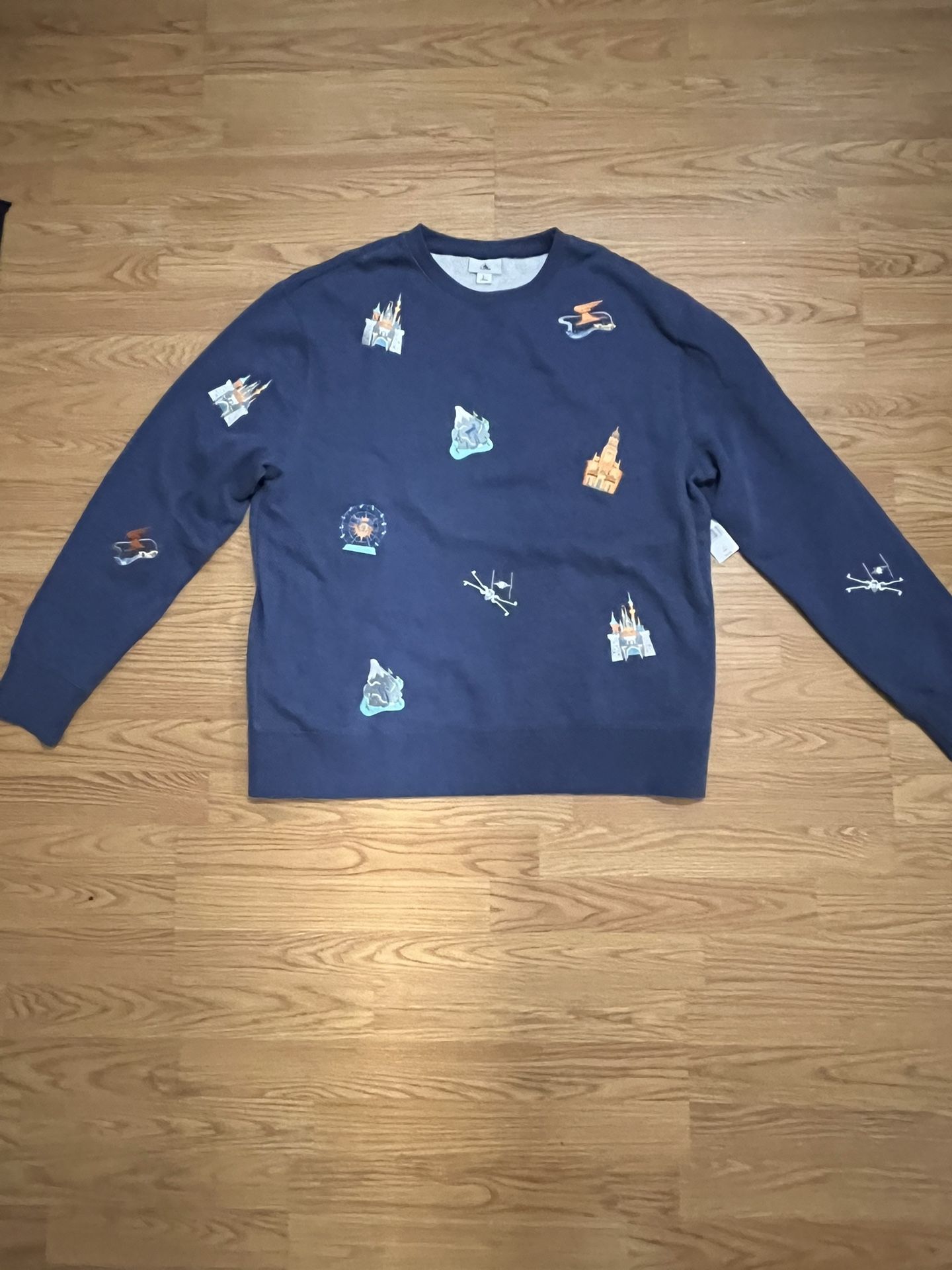 Disney world Resort All Over Embroidered Patch Crewneck Star Wars