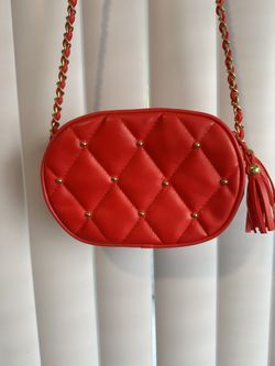 Another Y&S Original Vintage Red Quilted Pattern Purse