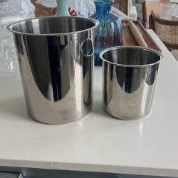 Stainless Steel Pots Set Of 2