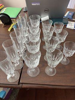 Variety Of Vintage Crystal Stemware 