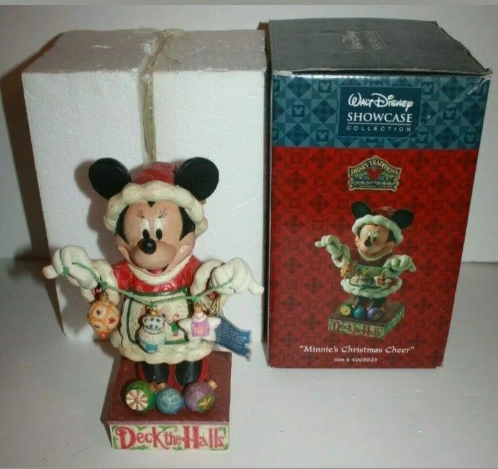 Jim Shore Disney Traditions Enesco Minnie's Christmas Cheer Figurine Mouse