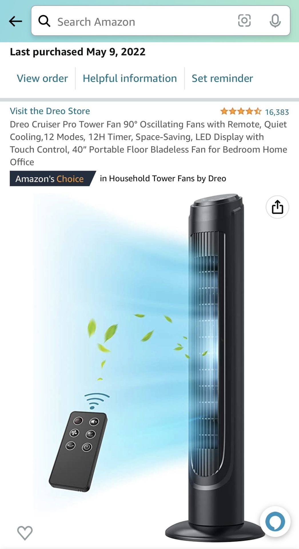 Dreo Cruiser Pro Tower Fan 90° Oscillating Fans with Remote for Sale in  Santa Ana, CA - OfferUp