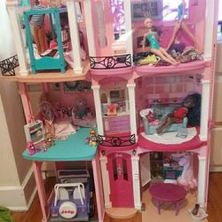 Barbie Doll House And Accessories 