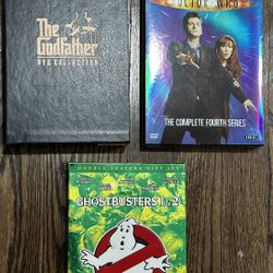 DVD Box Sets - Godfather, Ghostbusters, Doctor Who - $10 each