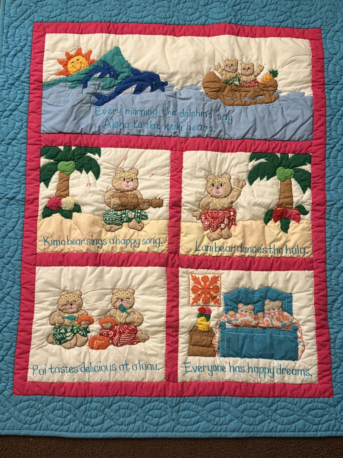 Hawaiian Baby Quilted Wall Hanging/Blanket
