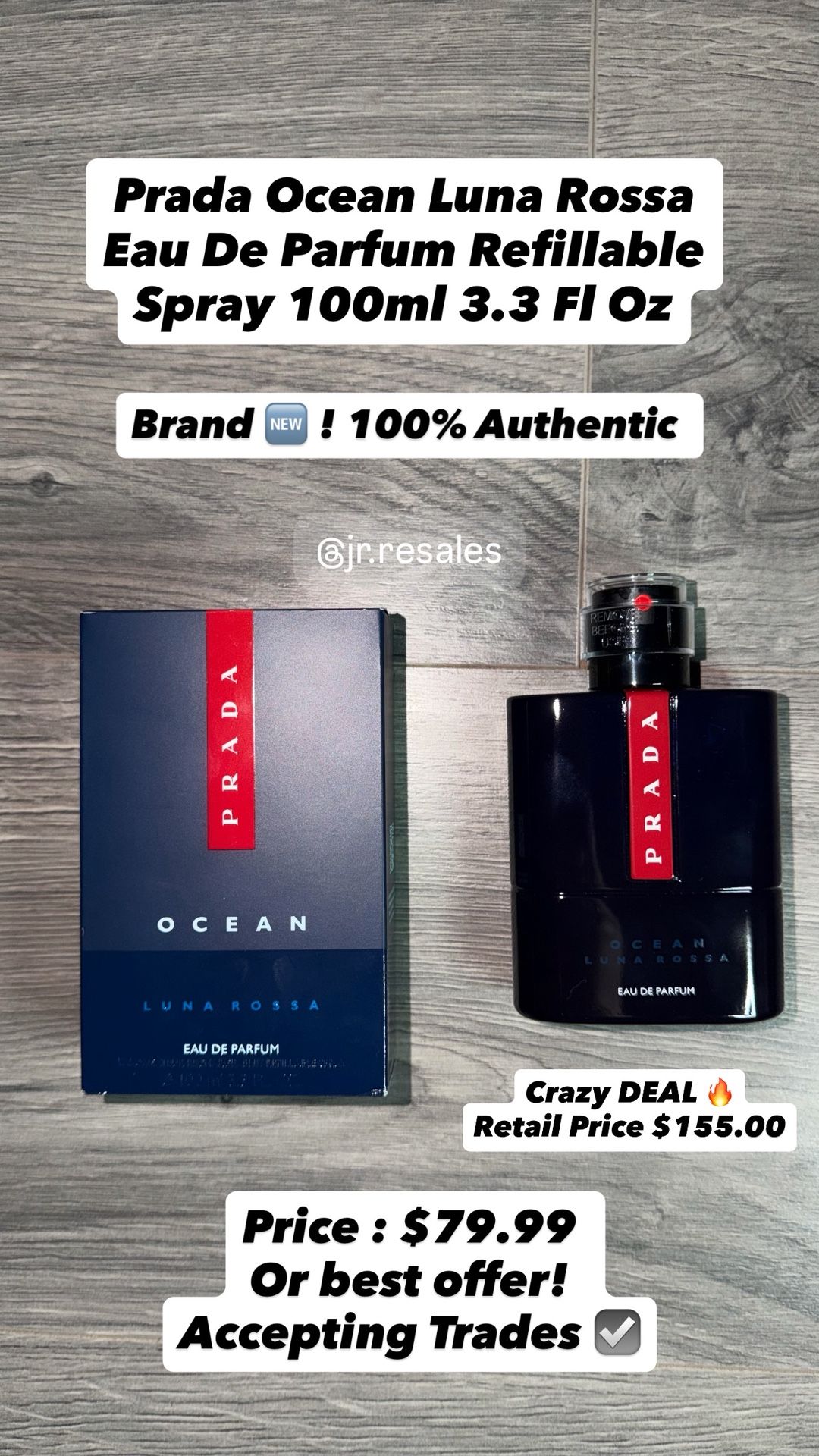 Prada Ocean Eau De Parfum ‘Luna Rossa’ 3.4 Fl Oz