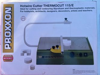 NIB Proxxon Thermocut 115E hot wire foam cutter plus Jigs