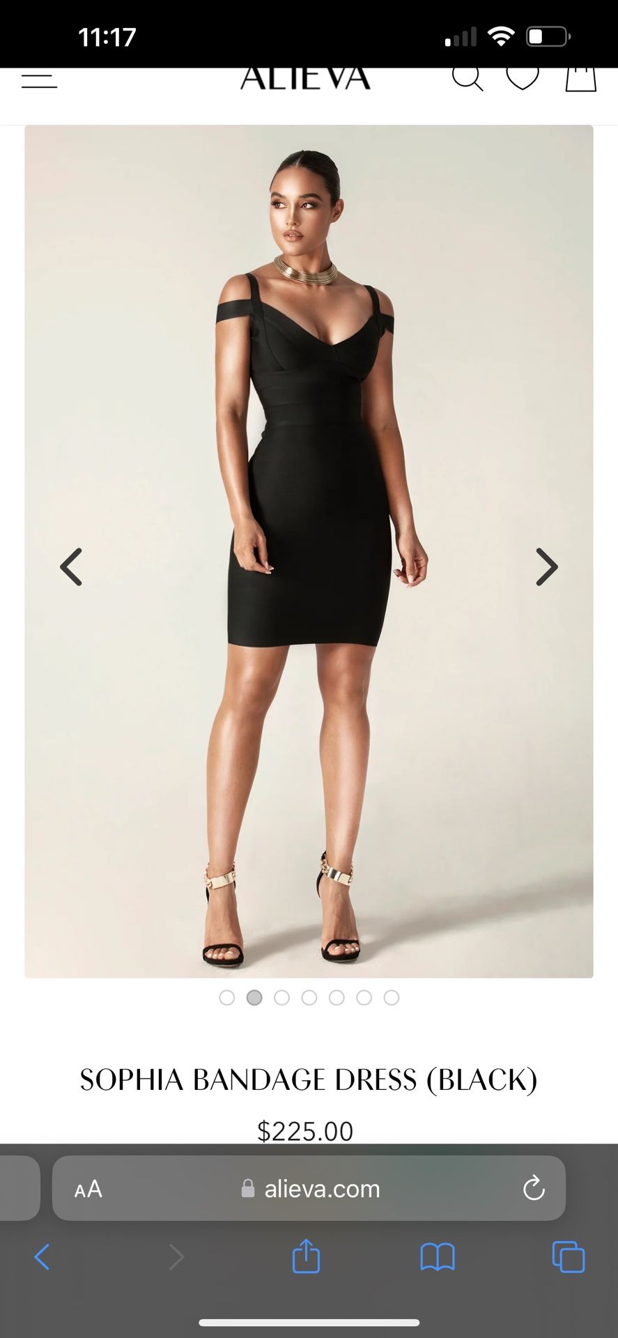 Sophia bandage bodycon black dress with a stretchy fit