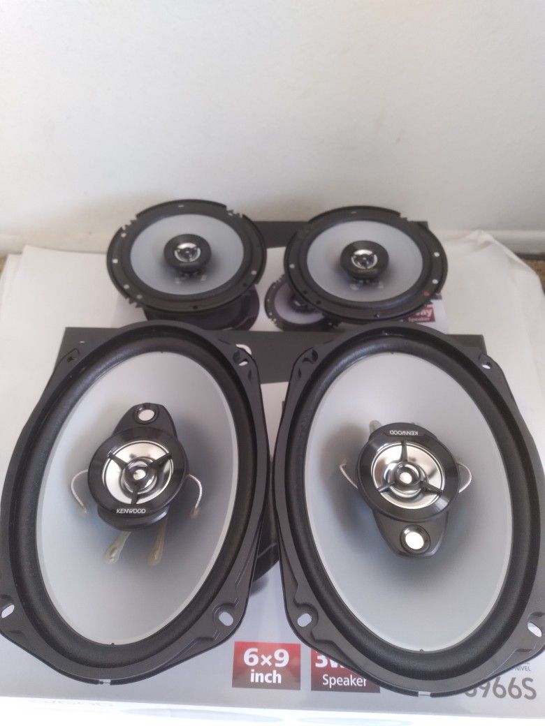 KENWOOD 1 PAIR 6.5 INCH 2 WAY 300 WATTS & 1 PAIR 6×9 3 WAY 400 WATTS CAR SPEAKER ( BRAND NEW PRICE IS LOWEST INSTALL NOT AVAILABLE )