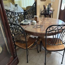 All Wood Dining Table With 4 Chairs