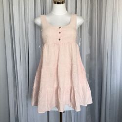 Short Tiered Dress With Pockets Size S