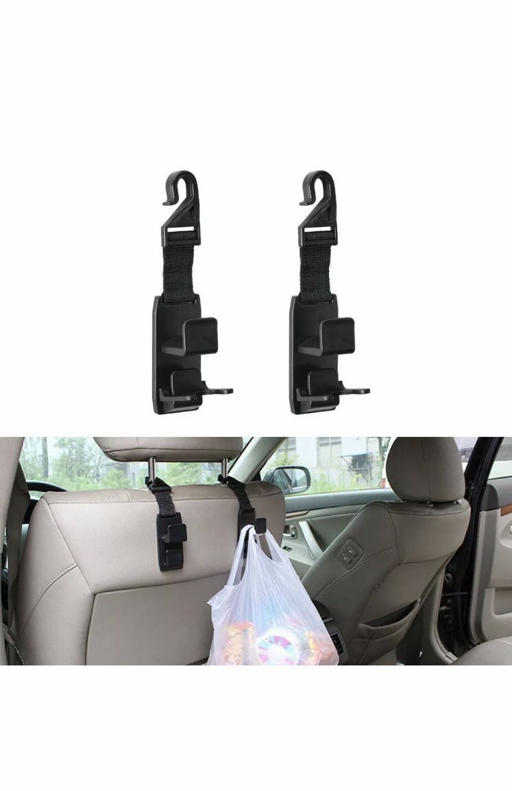 2 car seat hooks, organize inside of your car