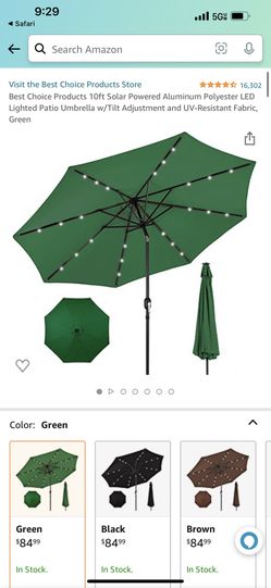 Umbrella, Patio, Outdoor, Green ($40Without Base)