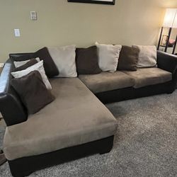 Sectional Sofa For Sale (Brown)