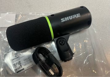 SHURE MV6 dynamic microphone USB PC Mic for Streaming, gaming and more