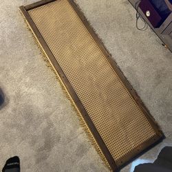 Long Rattan And Wood Hanging Art