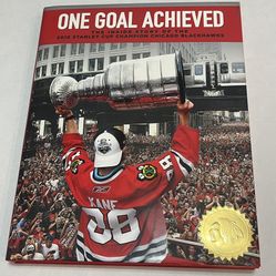 One Goal Achieved: Story of the 2010 Stanley Cup Champion Chicago Blackhawks.   Hardcover BOOK & DVD