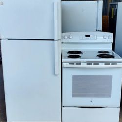 GE REFRIGERATOR AND ELECTRIC STOVE, FREE DELIVERY AND INSTALLATION,  30 DAYS WARRANTY 