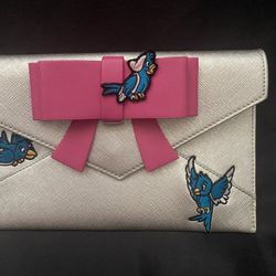 Disney Danielle Nicole Cinderella Wedding Silver Clutch Purse