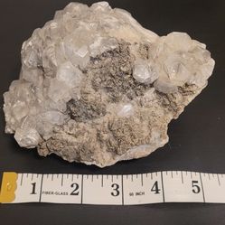 Raw Calcite Cluster W/ Pyrite Inclusion