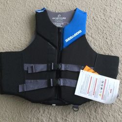 Sea Doo Freedom Mens Blue Life Jacket Seadoo Jet Ski Vest PFD 3X New