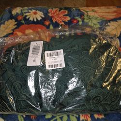 Crinkle Gauze With Lace Puff Short Sleeve Blouse 