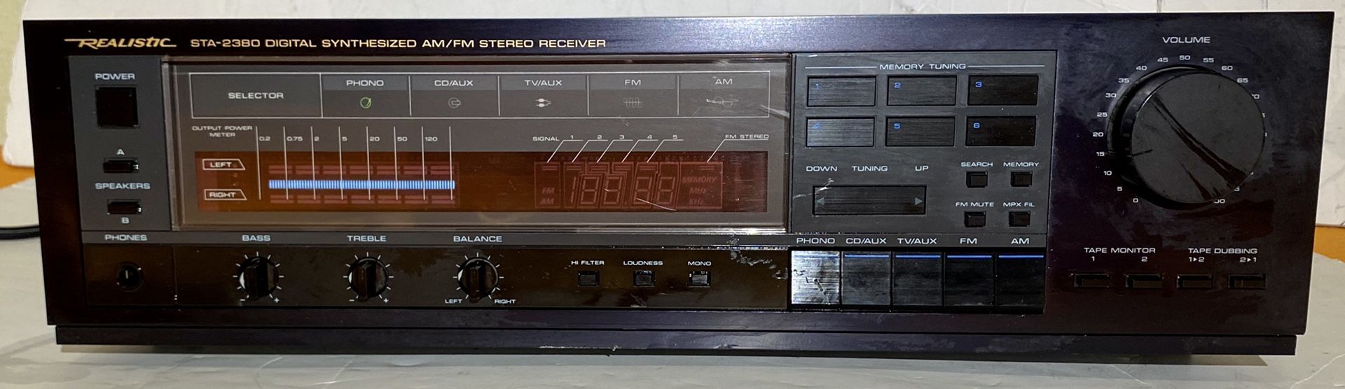 Realistic STA-2380 Digital Synthesized AM/FM Stereo Receiver