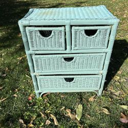 Vintage Wicker Dresser
