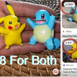 $8 Both include Pokemon Battle Figures like New Pikachu & Squirtle